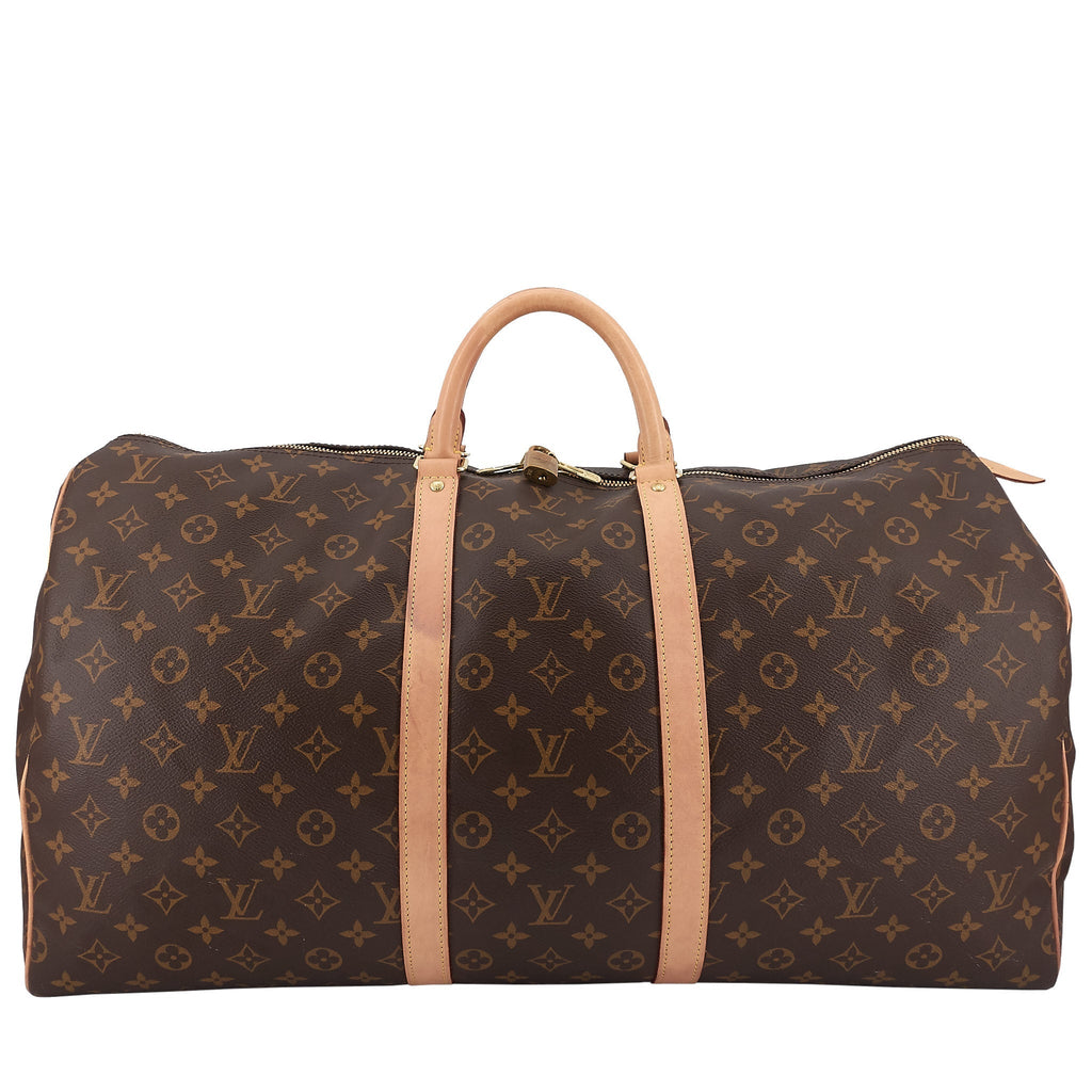 Louis Vuitto Keepall 55 Monogram Canvas Travel Bag