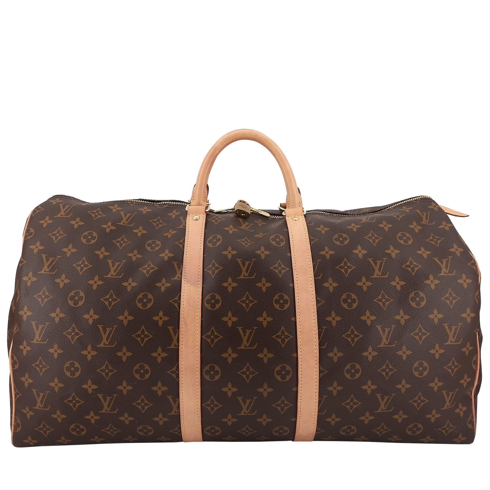 Louis Vuitto Keepall 55 Monogram Canvas Travel Bag