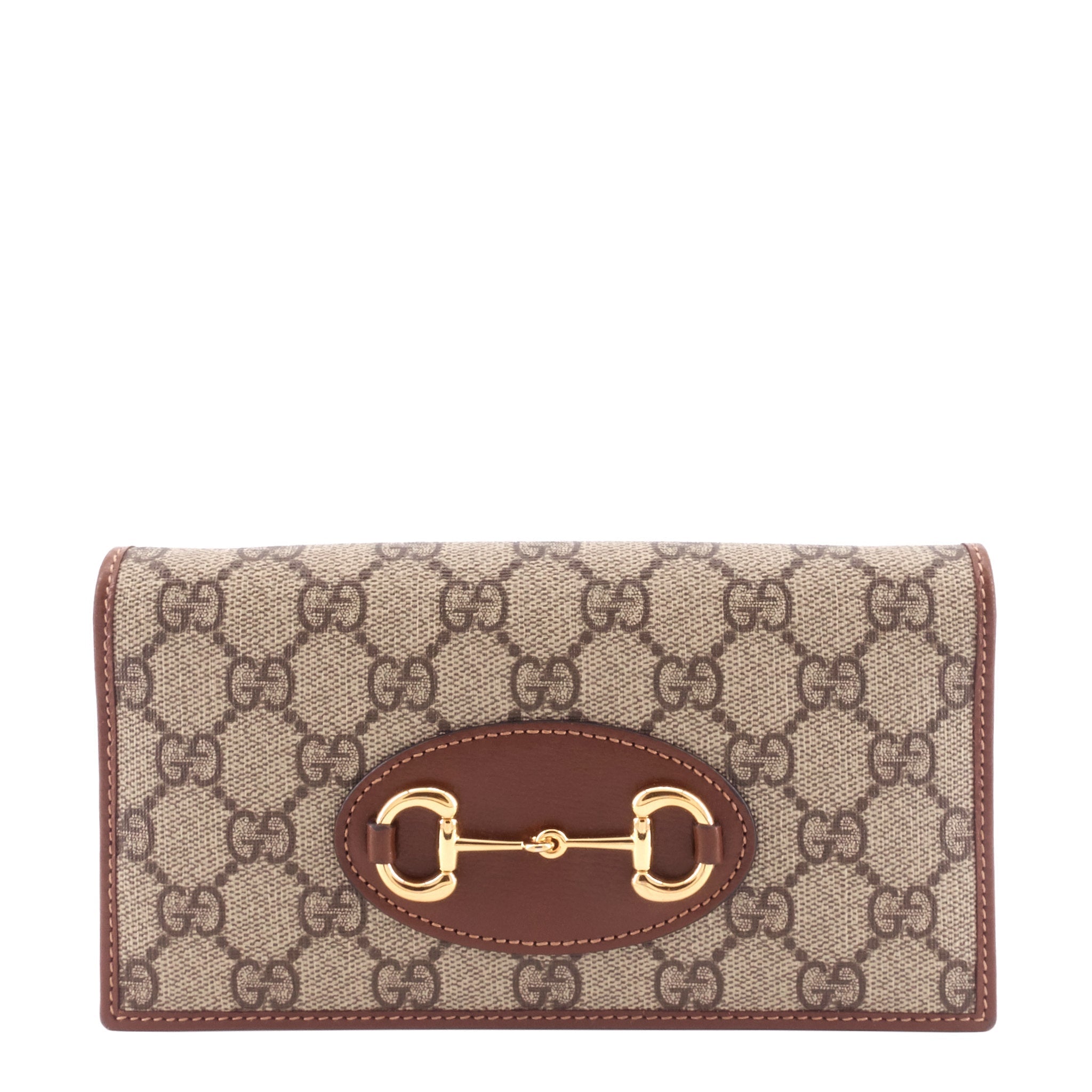 Gucci Horsebit 1955 GG Supreme Canvas Wallet on Chain Bag