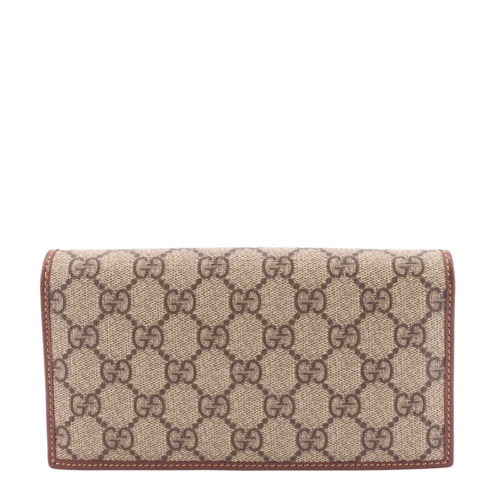 Gucci Horsebit 1955 GG Supreme Canvas Wallet on Chain Bag