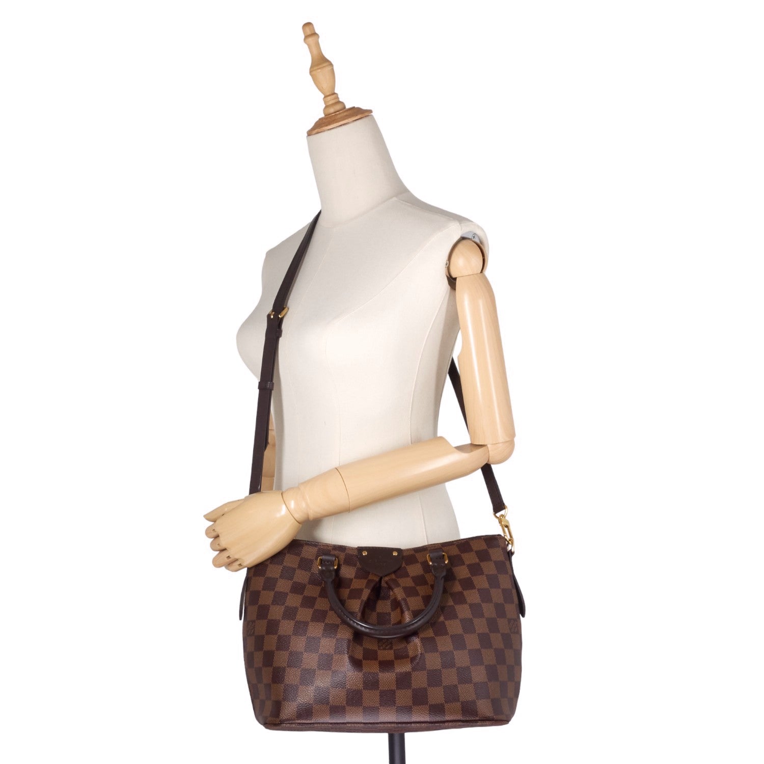 Louis Vuitto Siena PM Damier Ebene Canvas Handbag