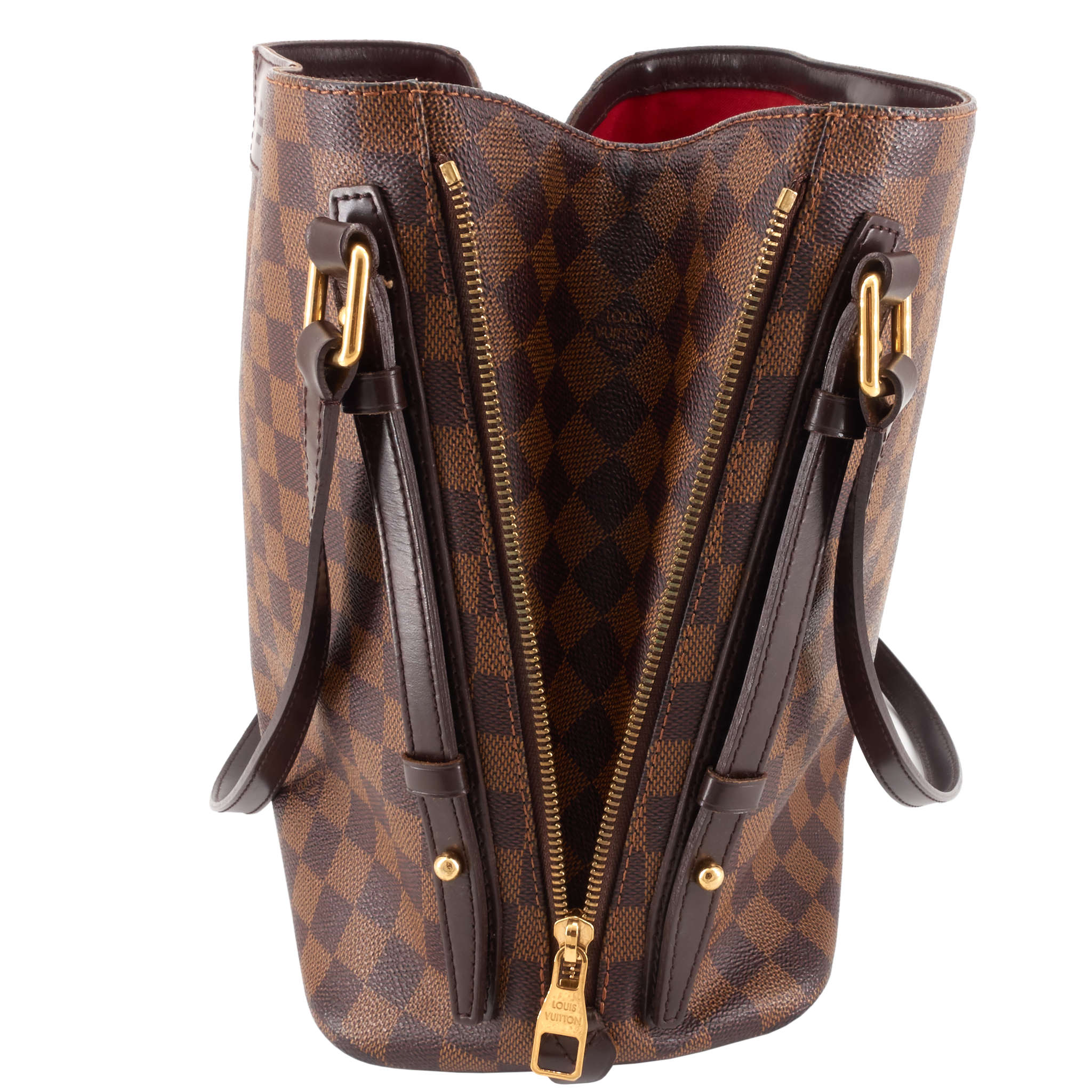 Louis Vuitto Cabas Rivington Damier Ebene Canvas Bag