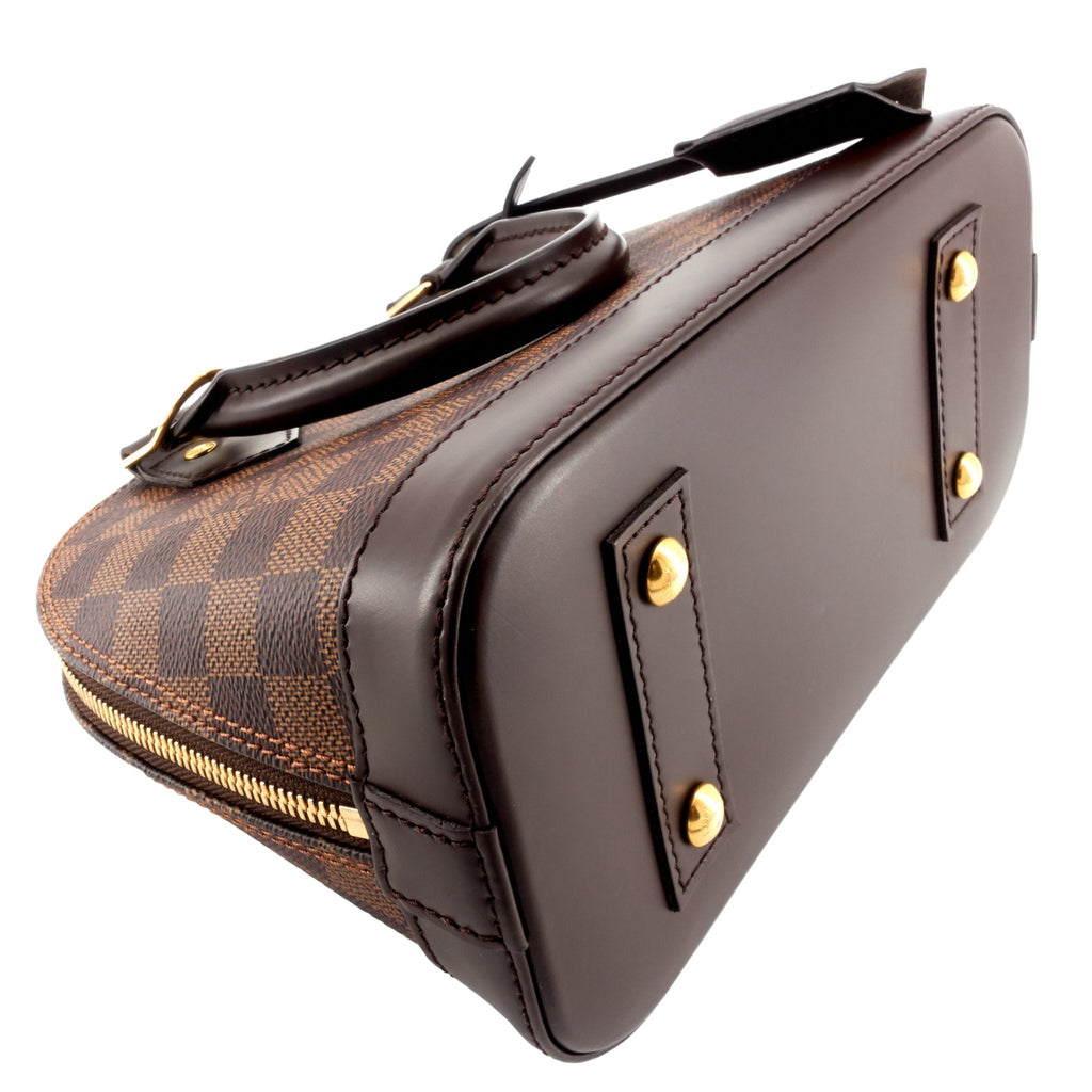 Louis Vuitto Alma BB Damier Ebene Canvas Handbag