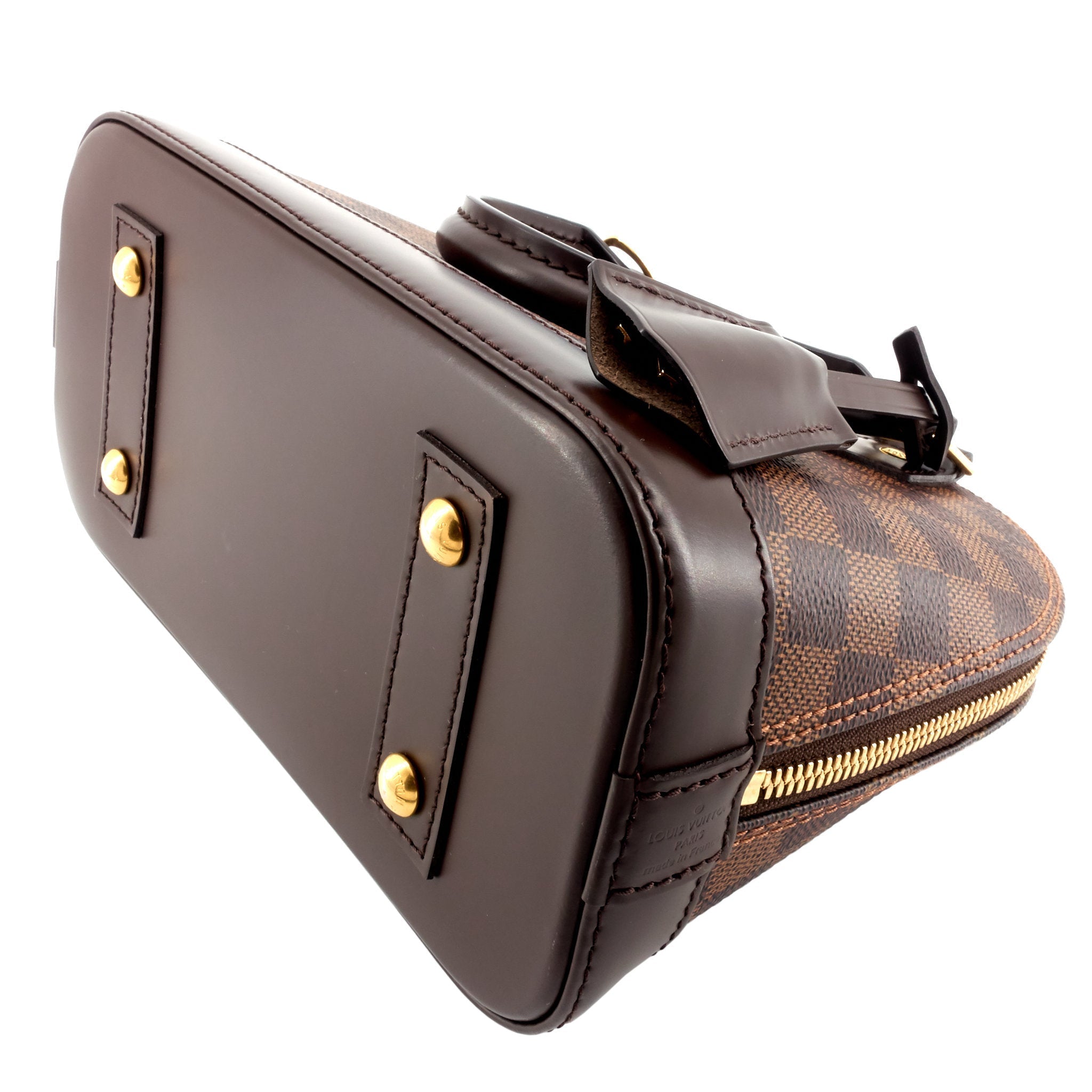Louis Vuitto Alma BB Damier Ebene Canvas Handbag