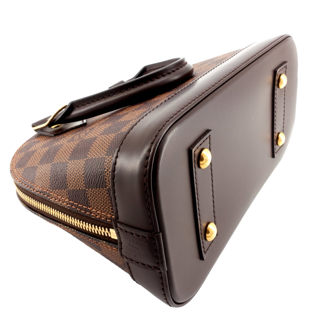 Louis Vuitto Alma BB Damier Ebene Canvas Handbag