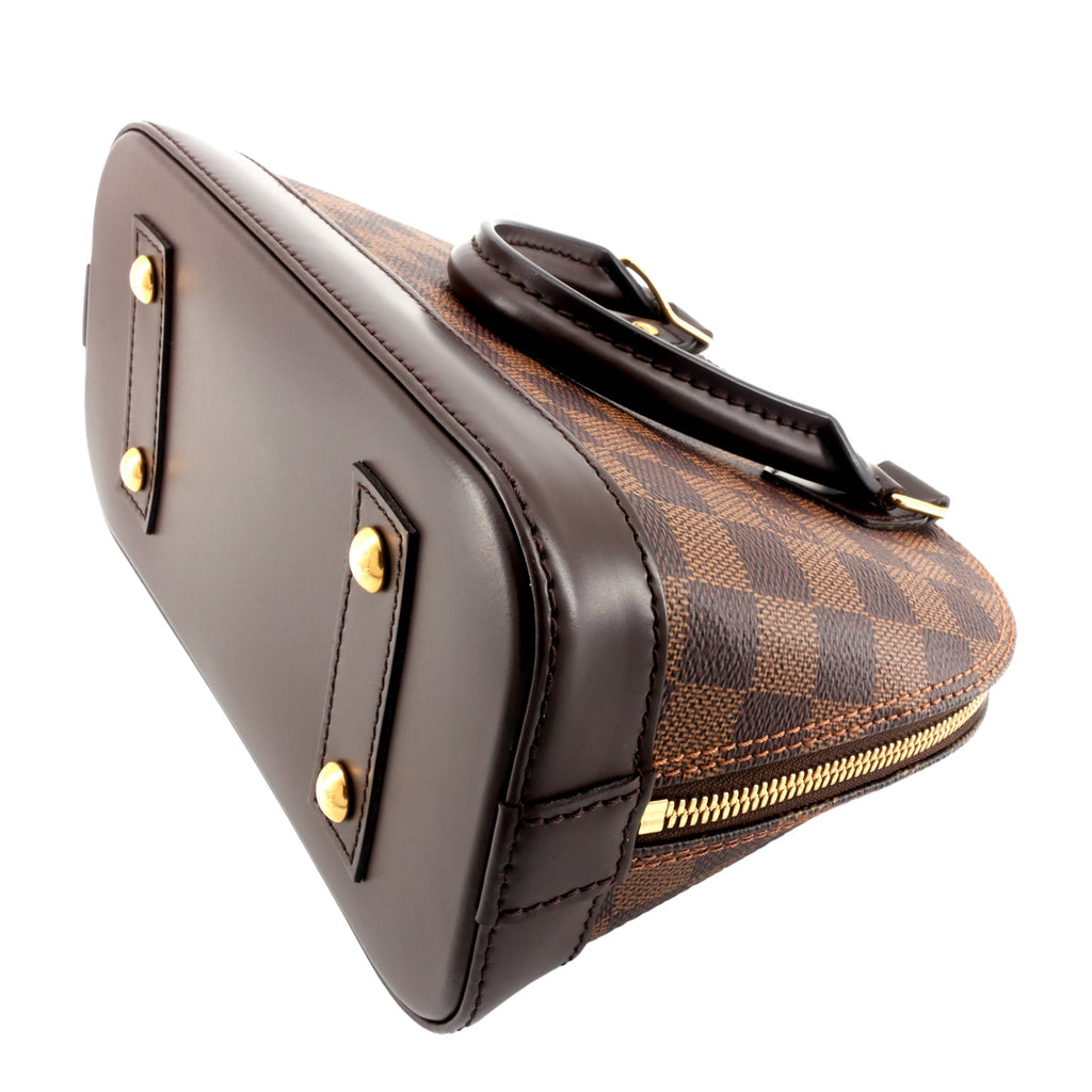 Louis Vuitto Alma BB Damier Ebene Canvas Handbag