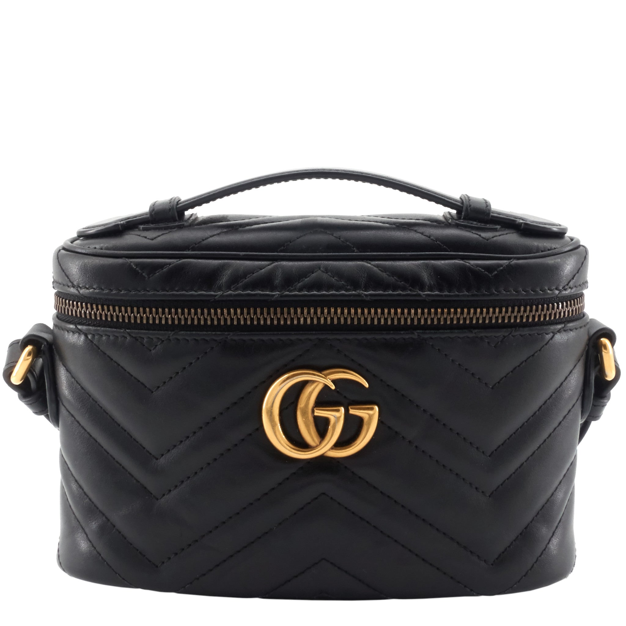 Gucci GG Marmont Mini Vanity Leather Crossbody Bag