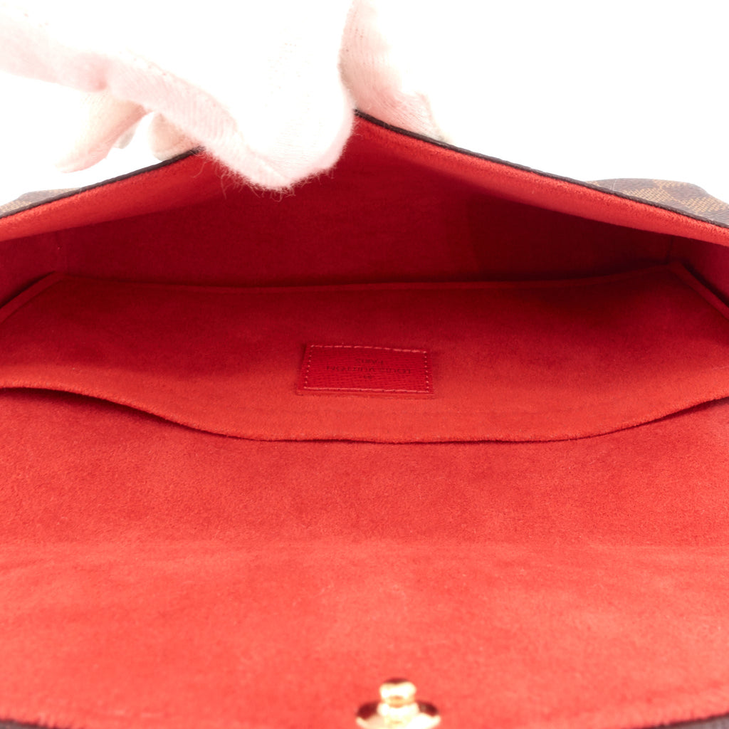 Louis Vuitto FÃ©licie Pochette Damier Ebene Canvas Bag
