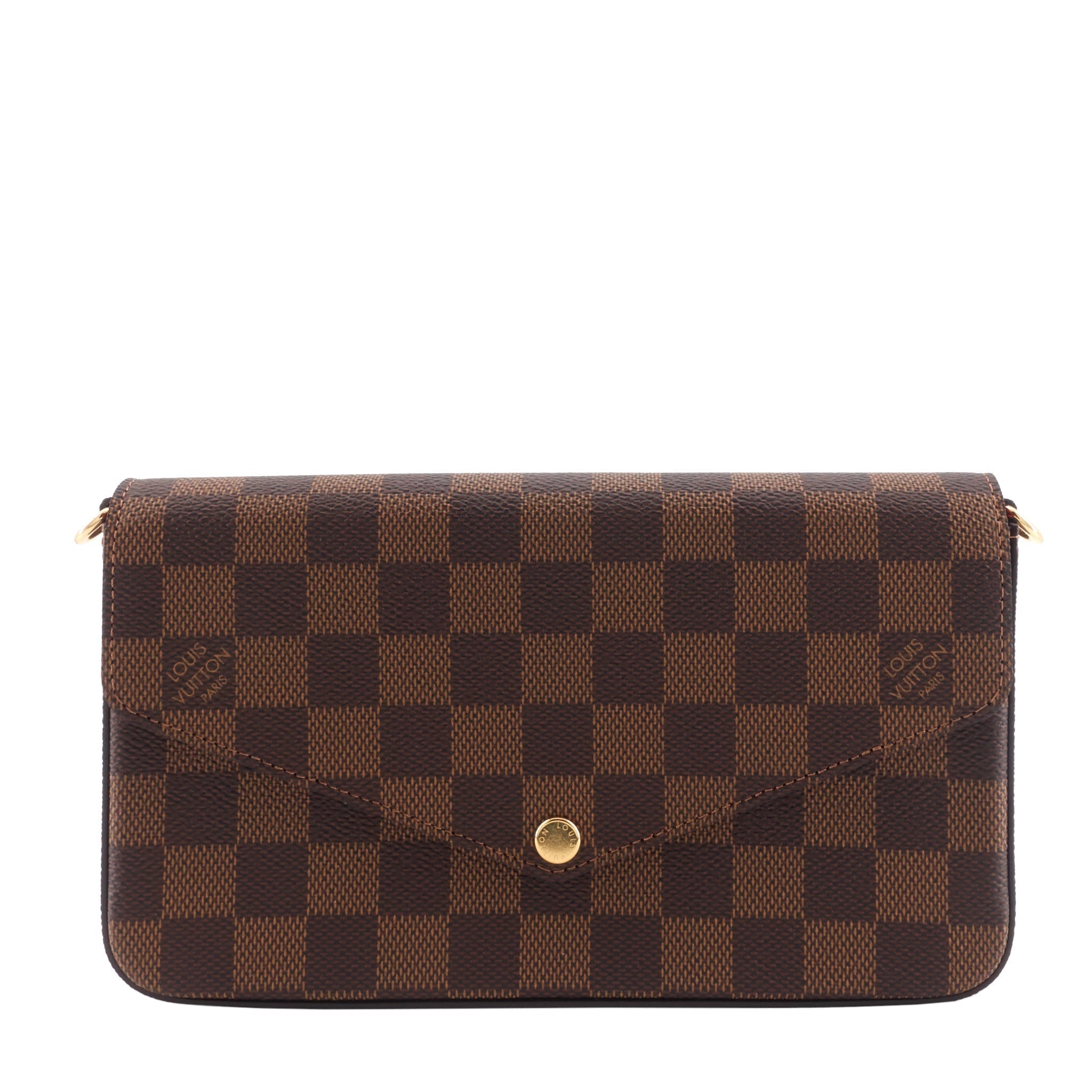 Louis Vuitto FÃ©licie Pochette Damier Ebene Canvas Bag