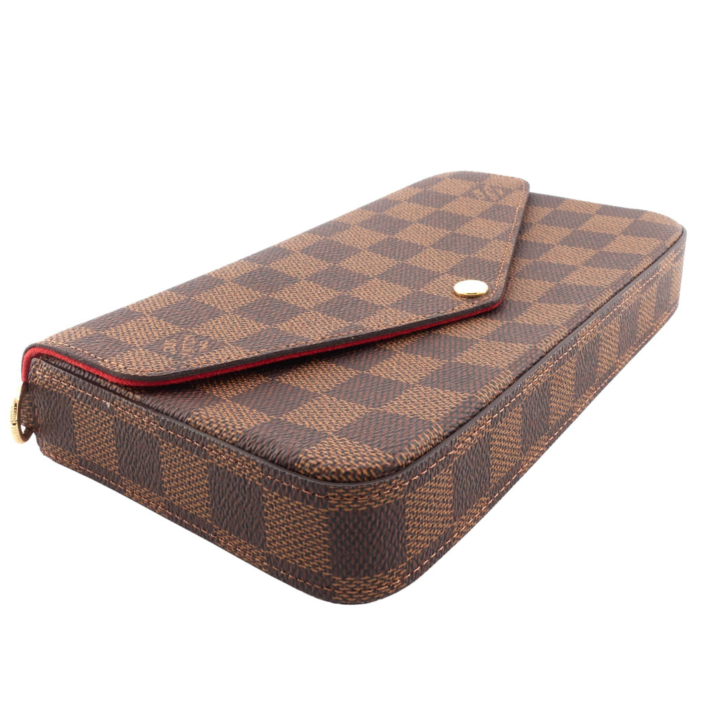Louis Vuitto FÃ©licie Pochette Damier Ebene Canvas Bag