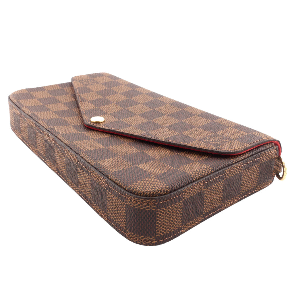 Louis Vuitto FÃ©licie Pochette Damier Ebene Canvas Bag