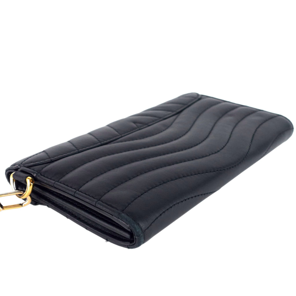 Louis Vuitto New Wave Calfskin Leather Long Wallet