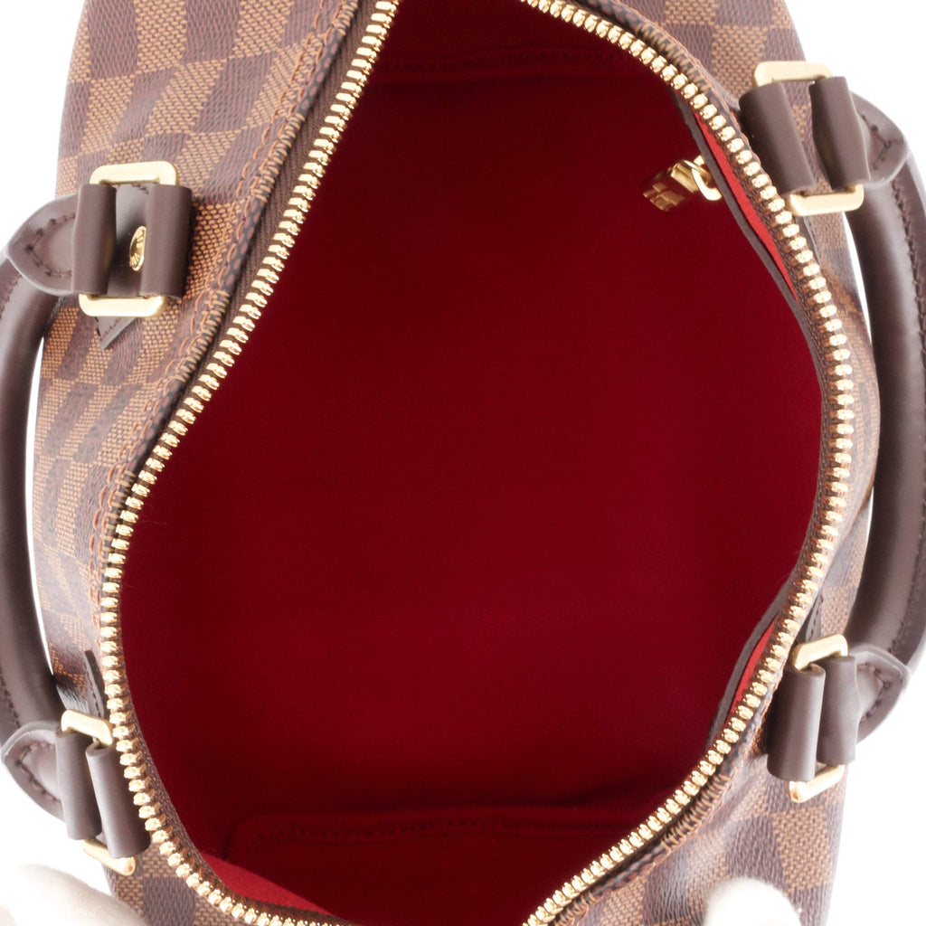 Louis Vuitto Speedy 25 BandouliÃ¨re Damier Ebene Canvas Bag