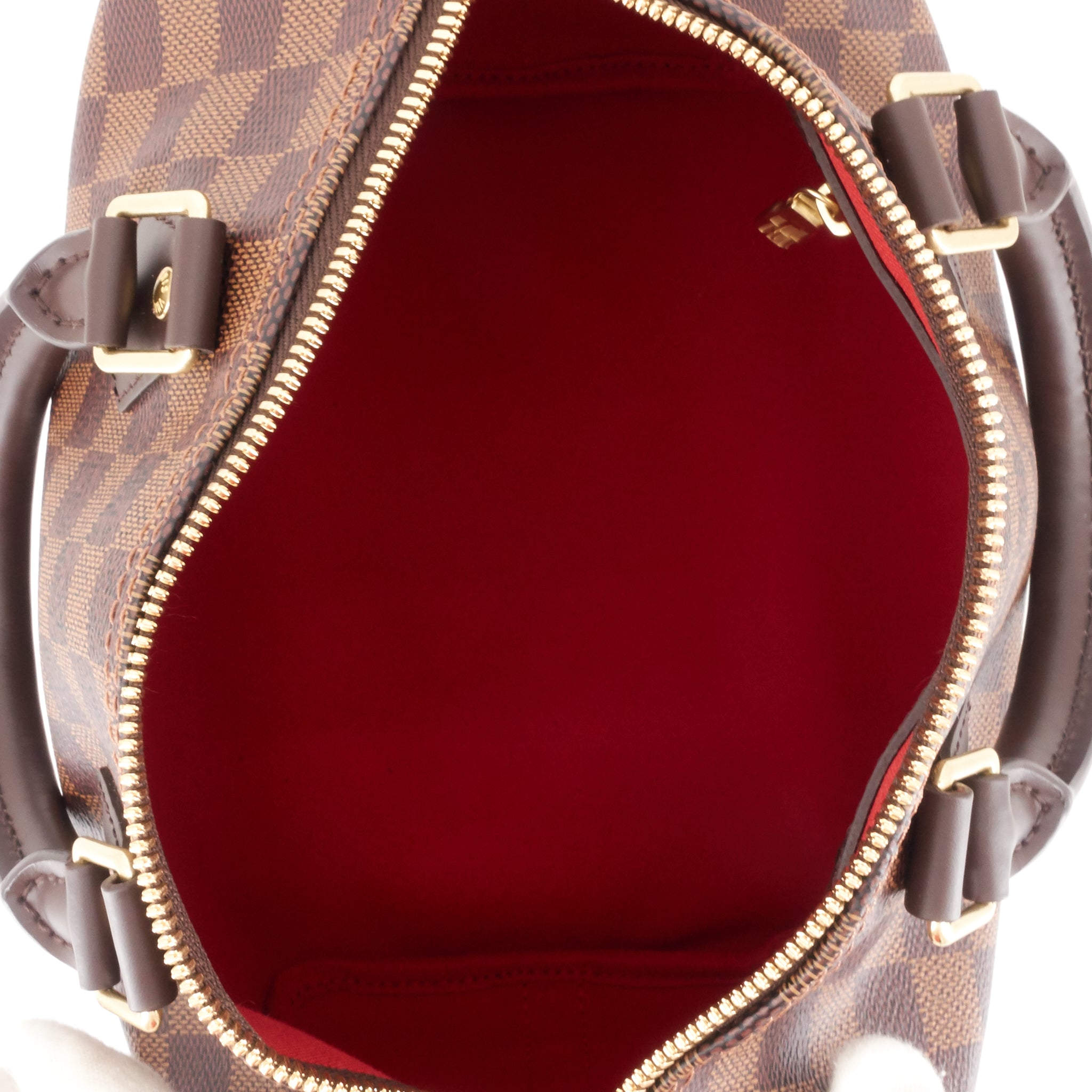 Louis Vuitto Speedy 25 BandouliÃ¨re Damier Ebene Canvas Bag