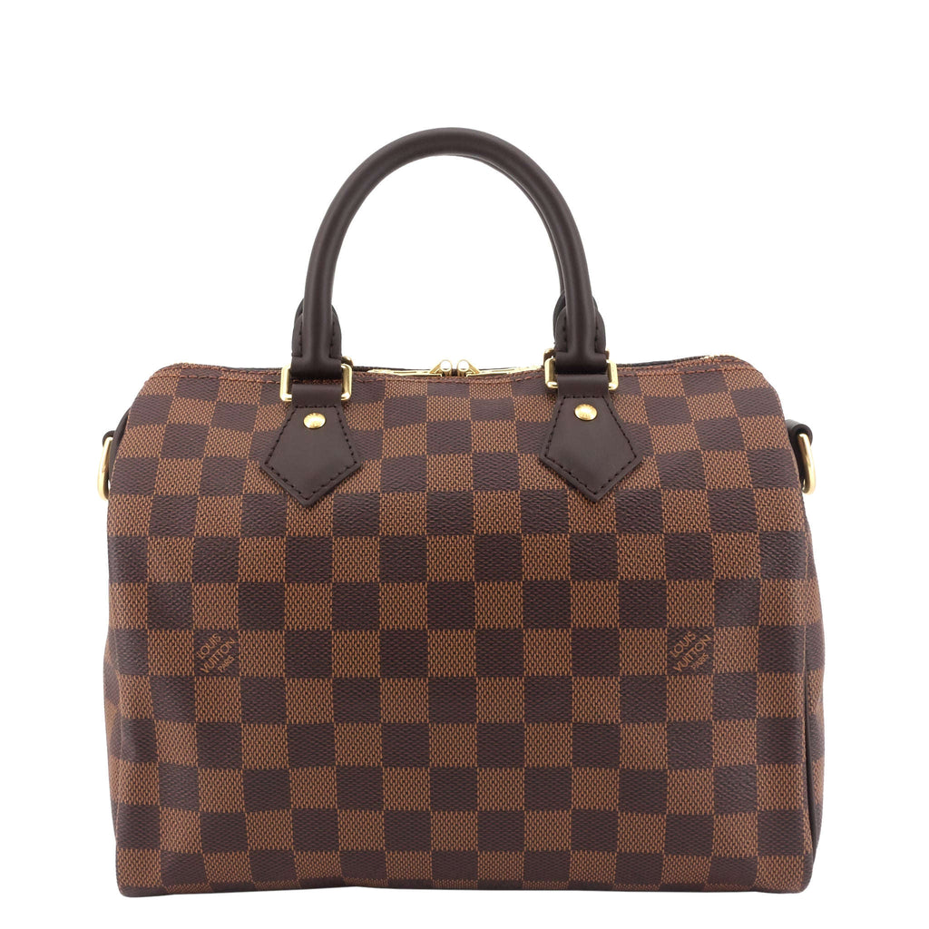 Louis Vuitto Speedy 25 BandouliÃ¨re Damier Ebene Canvas Bag
