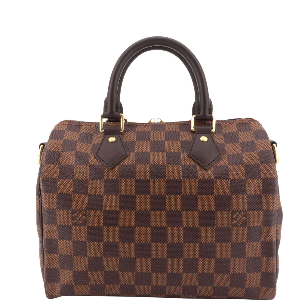 Louis Vuitto Speedy 25 BandouliÃ¨re Damier Ebene Canvas Bag