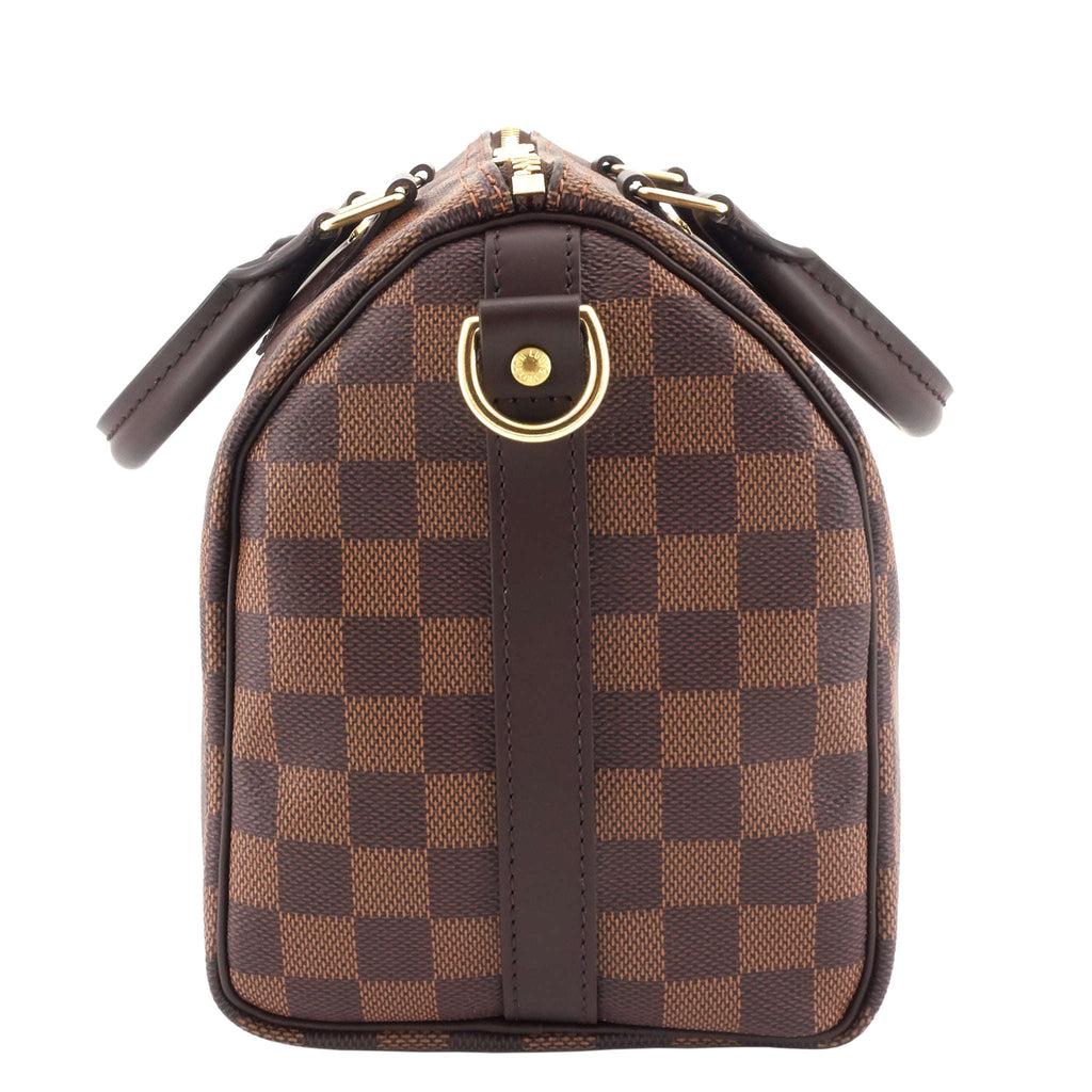 Louis Vuitto Speedy 25 BandouliÃ¨re Damier Ebene Canvas Bag