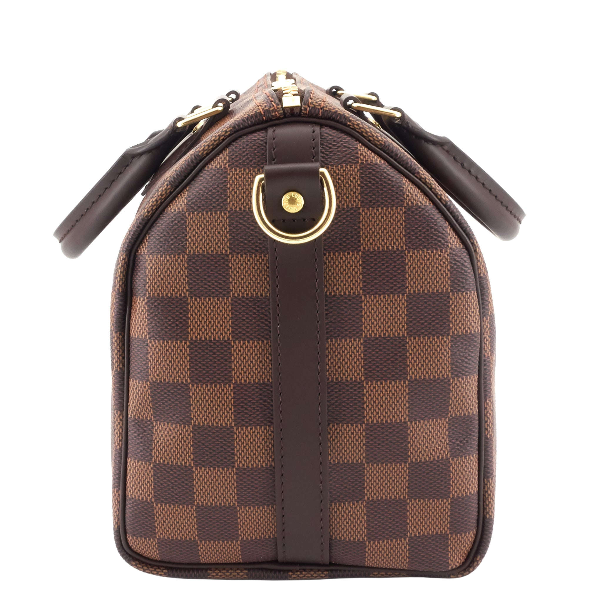 Louis Vuitto Speedy 25 BandouliÃ¨re Damier Ebene Canvas Bag