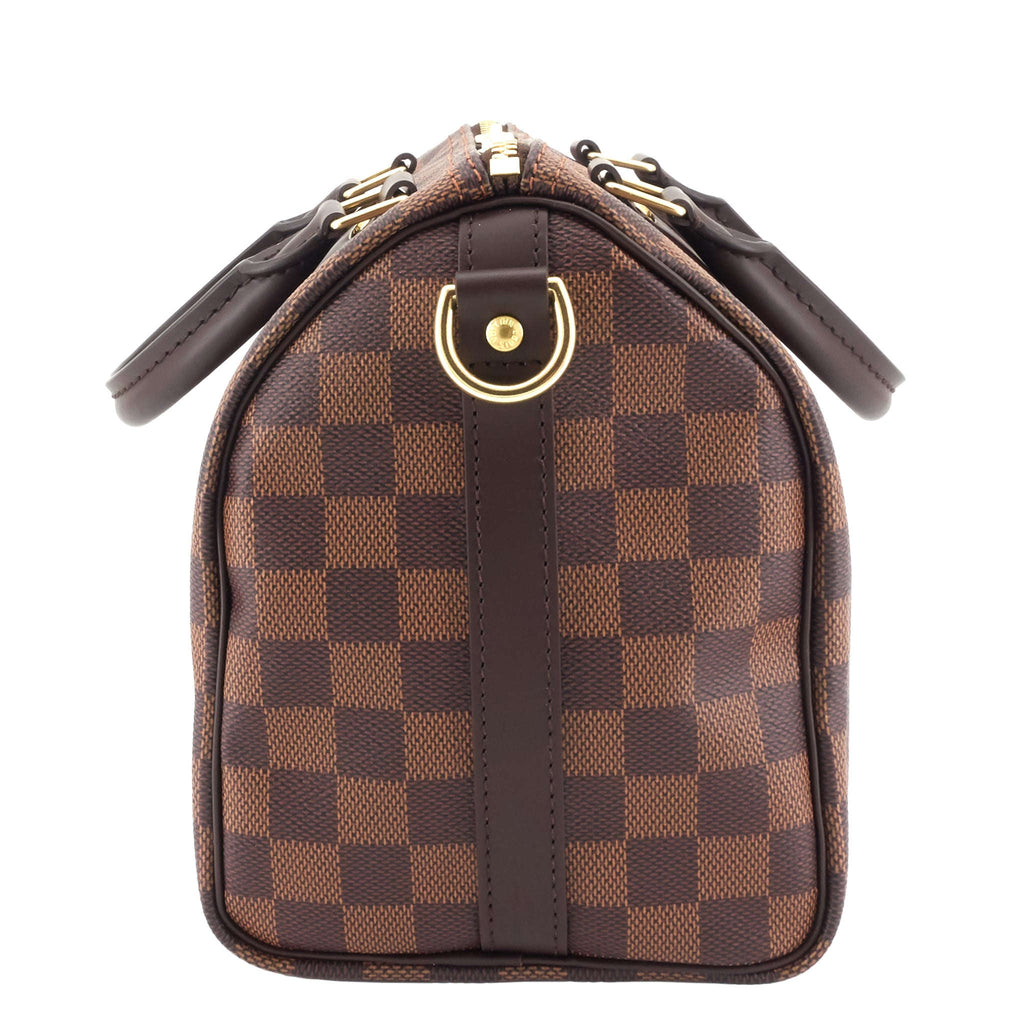 Louis Vuitto Speedy 25 BandouliÃ¨re Damier Ebene Canvas Bag