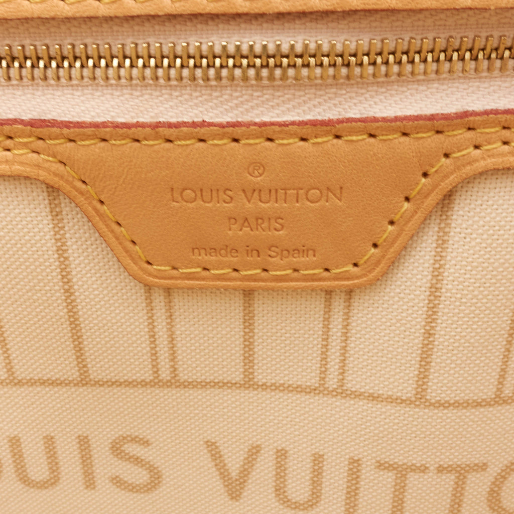 Louis Vuitto Neverfull MM Damier Azur Canvas with Pouch