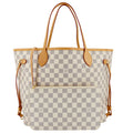 Louis Vuitto Neverfull MM Damier Azur Canvas with Pouch