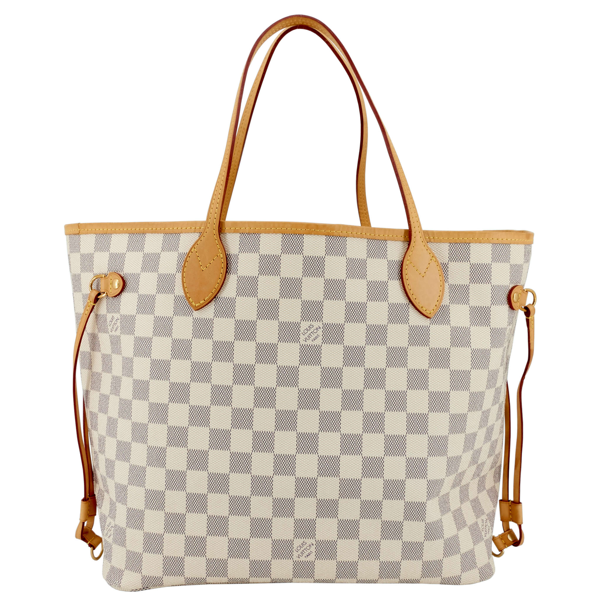 Louis Vuitto Neverfull MM Damier Azur Canvas with Pouch
