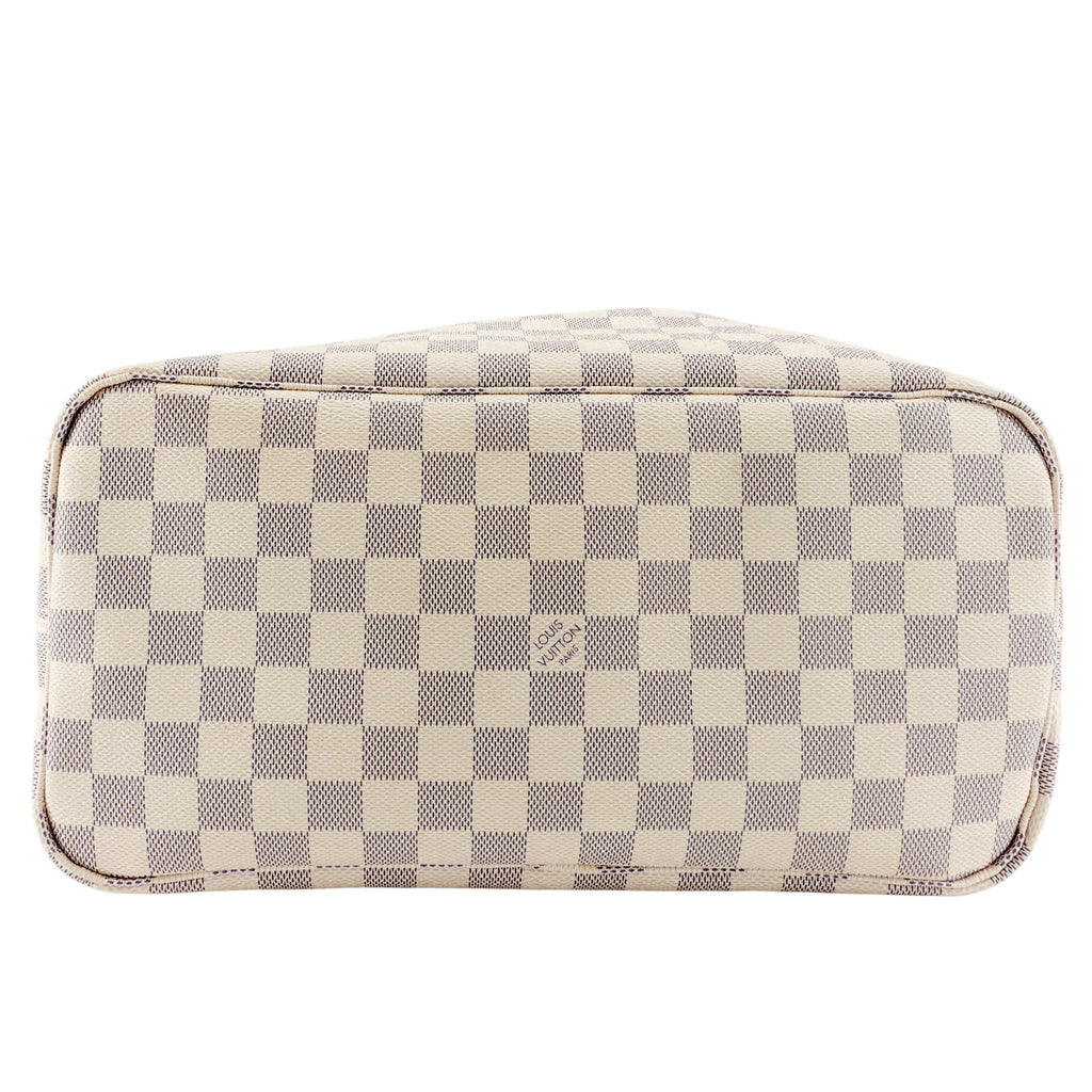 Louis Vuitto Neverfull MM Damier Azur Canvas with Pouch