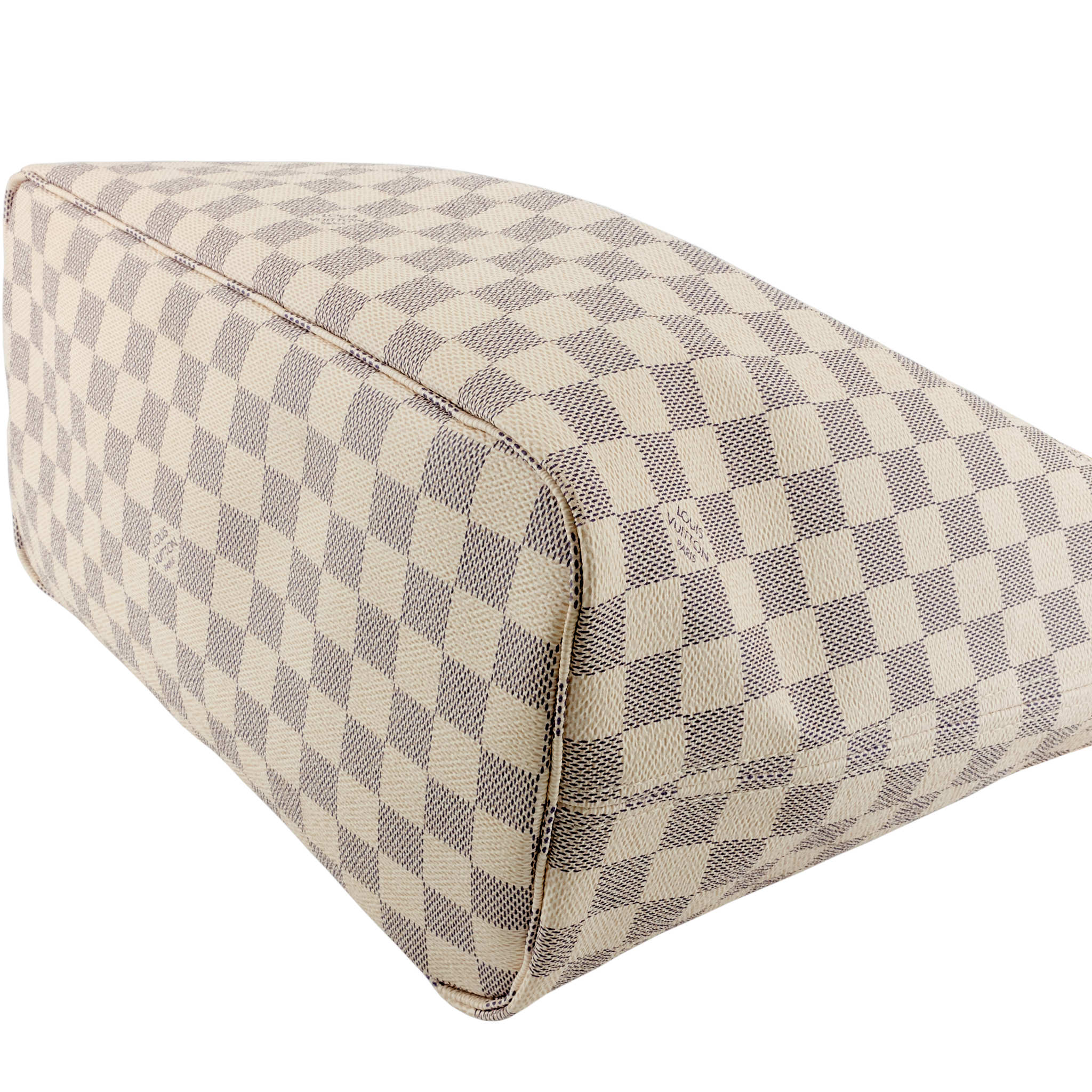 Louis Vuitto Neverfull MM Damier Azur Canvas with Pouch