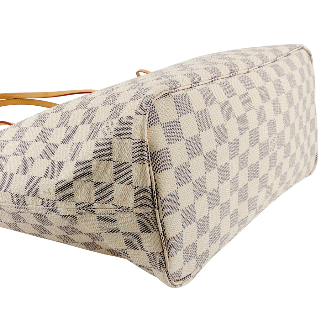 Louis Vuitto Neverfull MM Damier Azur Canvas with Pouch
