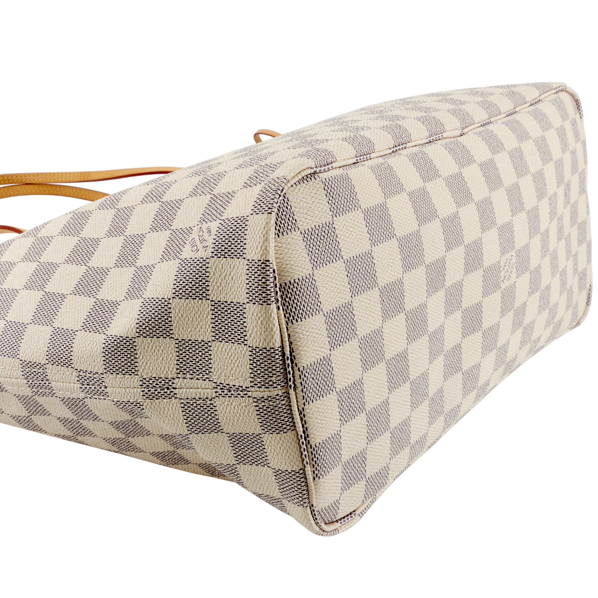 Louis Vuitto Neverfull MM Damier Azur Canvas with Pouch