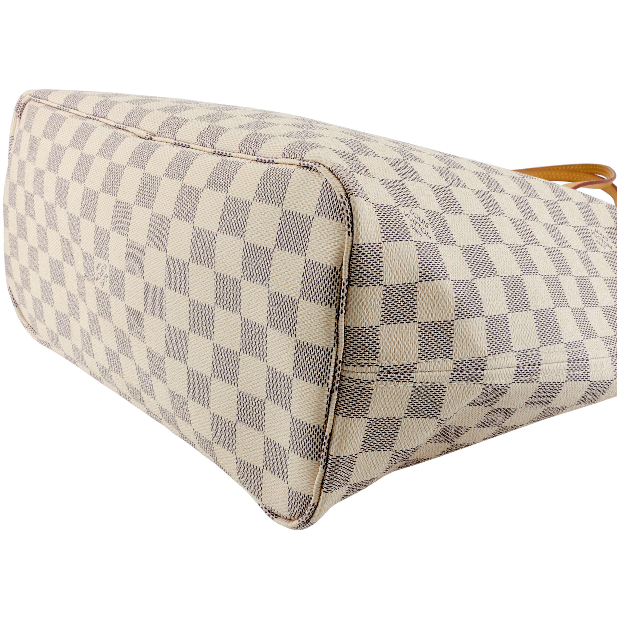 Louis Vuitto Neverfull MM Damier Azur Canvas with Pouch