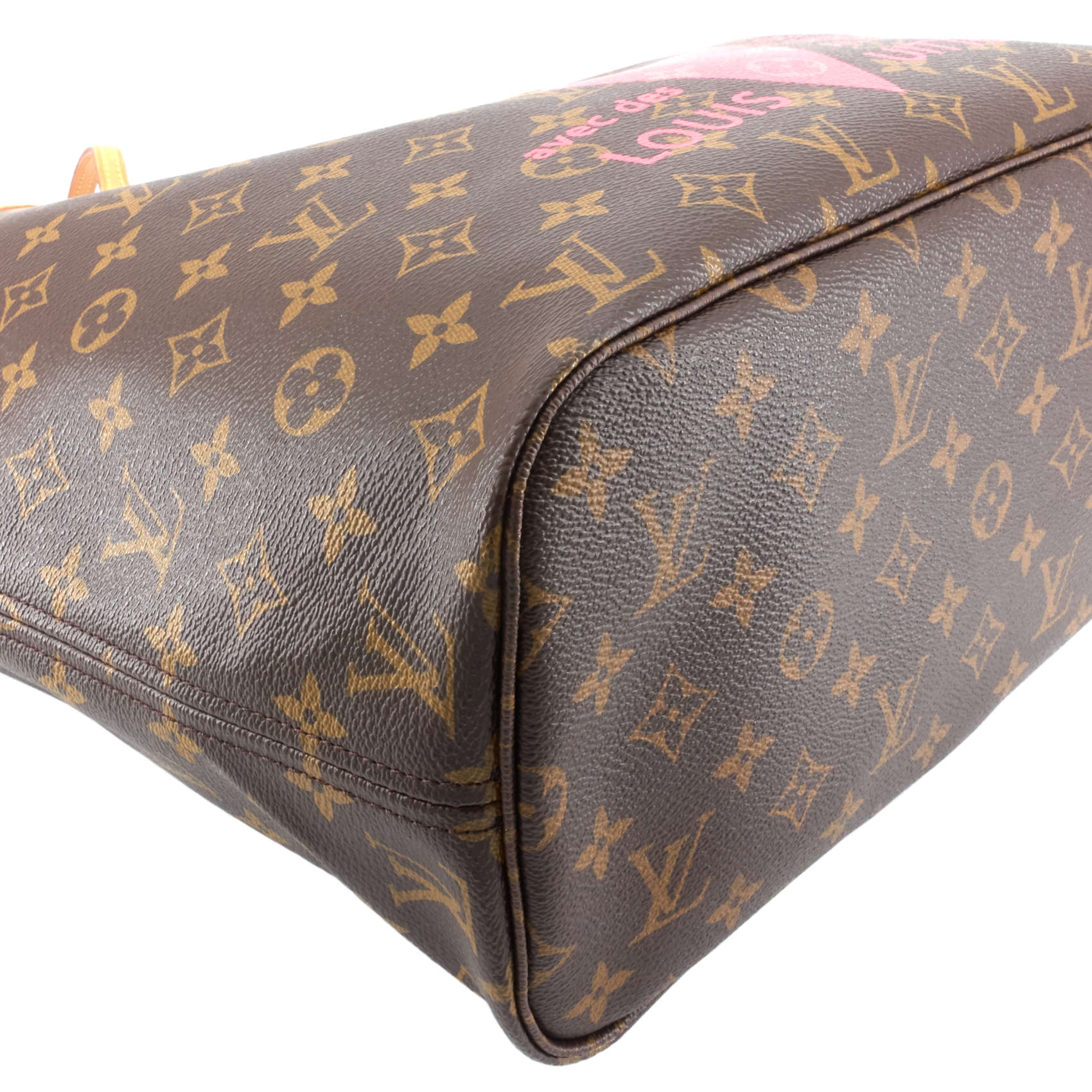 Louis Vuitto Neverfull MM Cities V Monogram Canvas Tote Bag