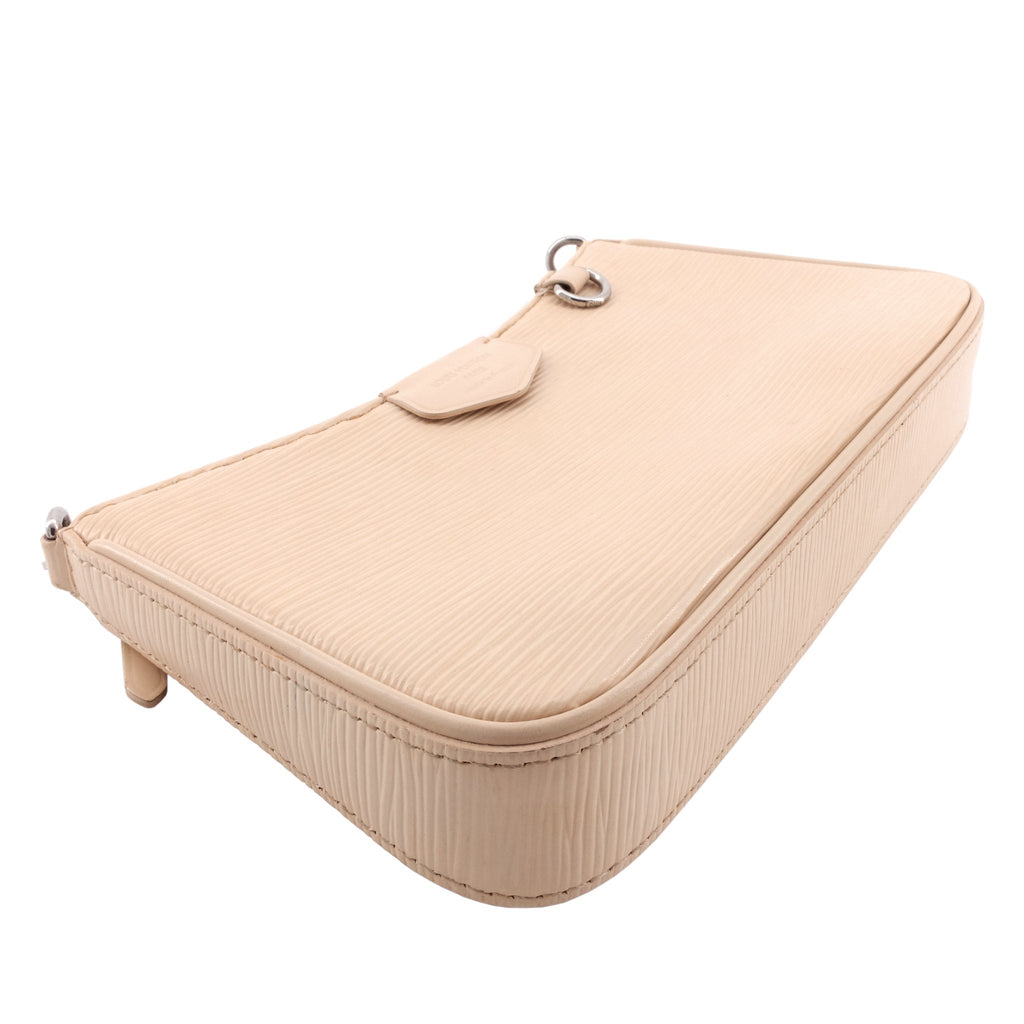 Louis Vuitto Easy Pouch On Strap Quartz Epi Leather Bag