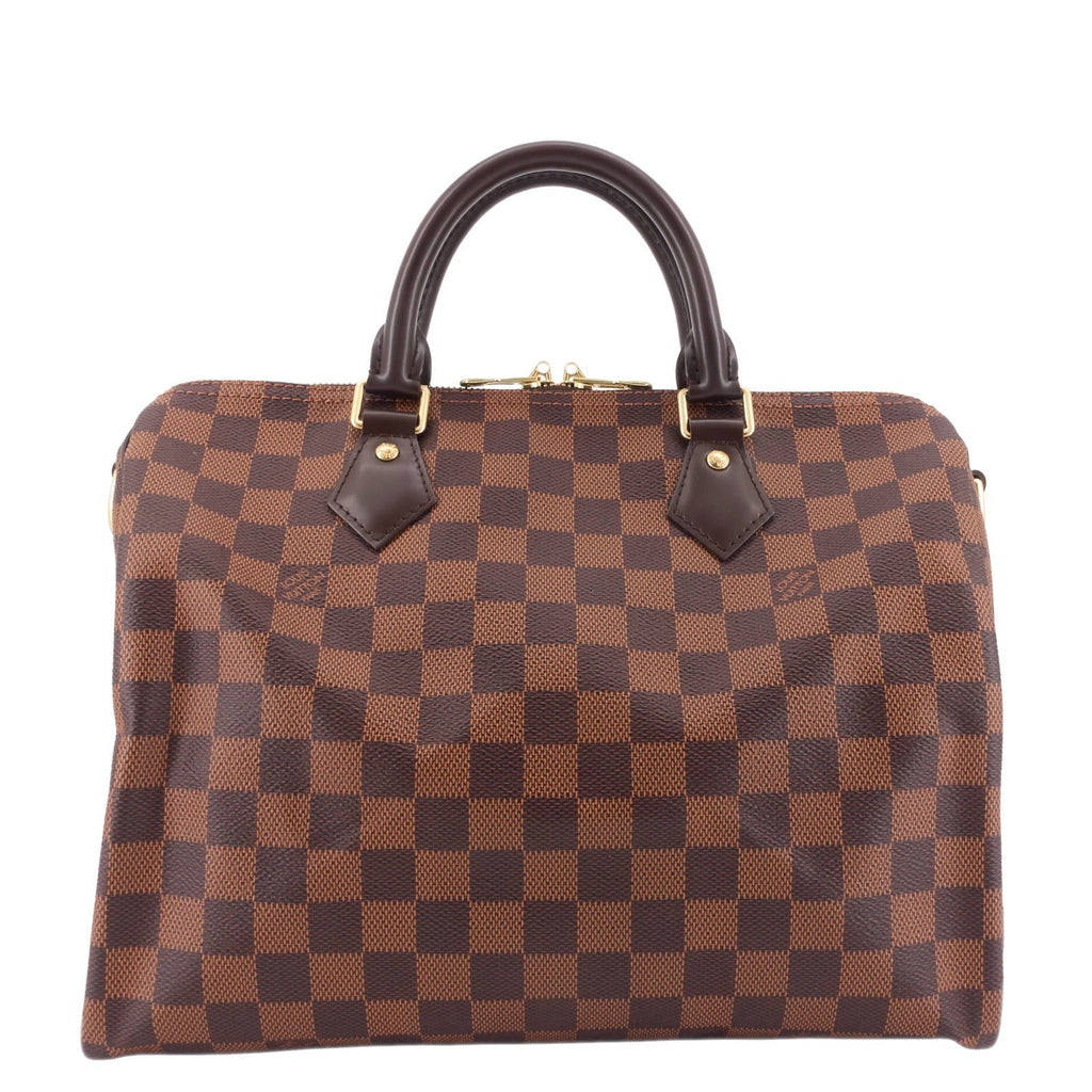 Louis Vuitto Speedy BandouliÃ¨re 30 Damier Ebene Canvas Bag