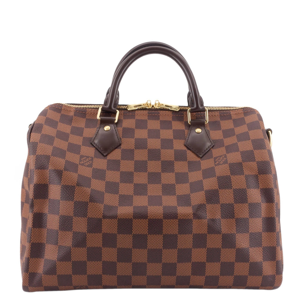 Louis Vuitto Speedy BandouliÃ¨re 30 Damier Ebene Canvas Bag