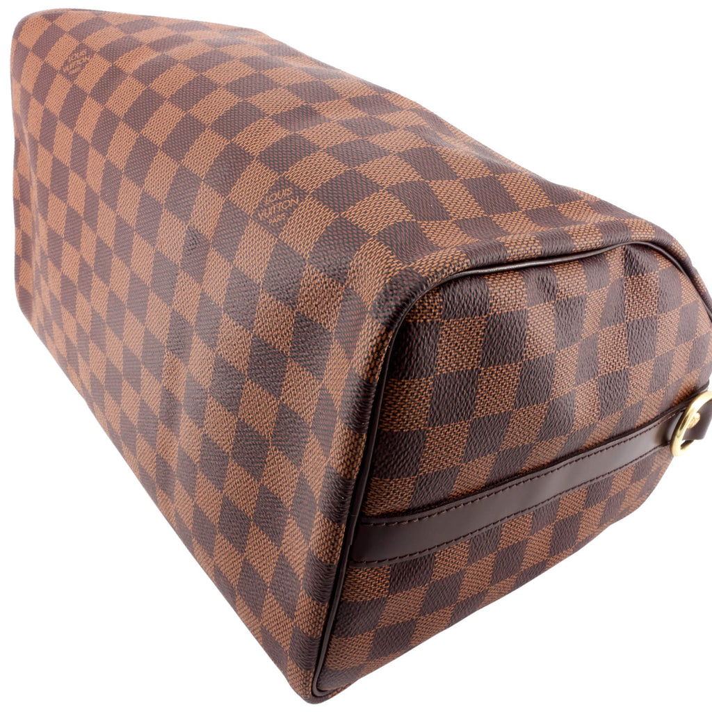 Louis Vuitto Speedy BandouliÃ¨re 30 Damier Ebene Canvas Bag