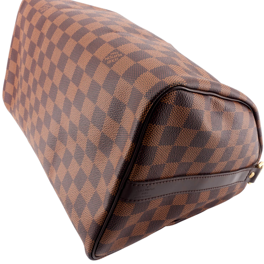 Louis Vuitto Speedy BandouliÃ¨re 30 Damier Ebene Canvas Bag