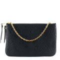 Louis Vuitto Double Zip Monogram Empreinte Leather Pouch on Chain
