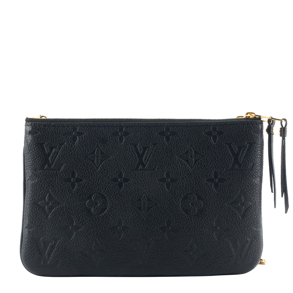Louis Vuitto Double Zip Monogram Empreinte Leather Pouch on Chain