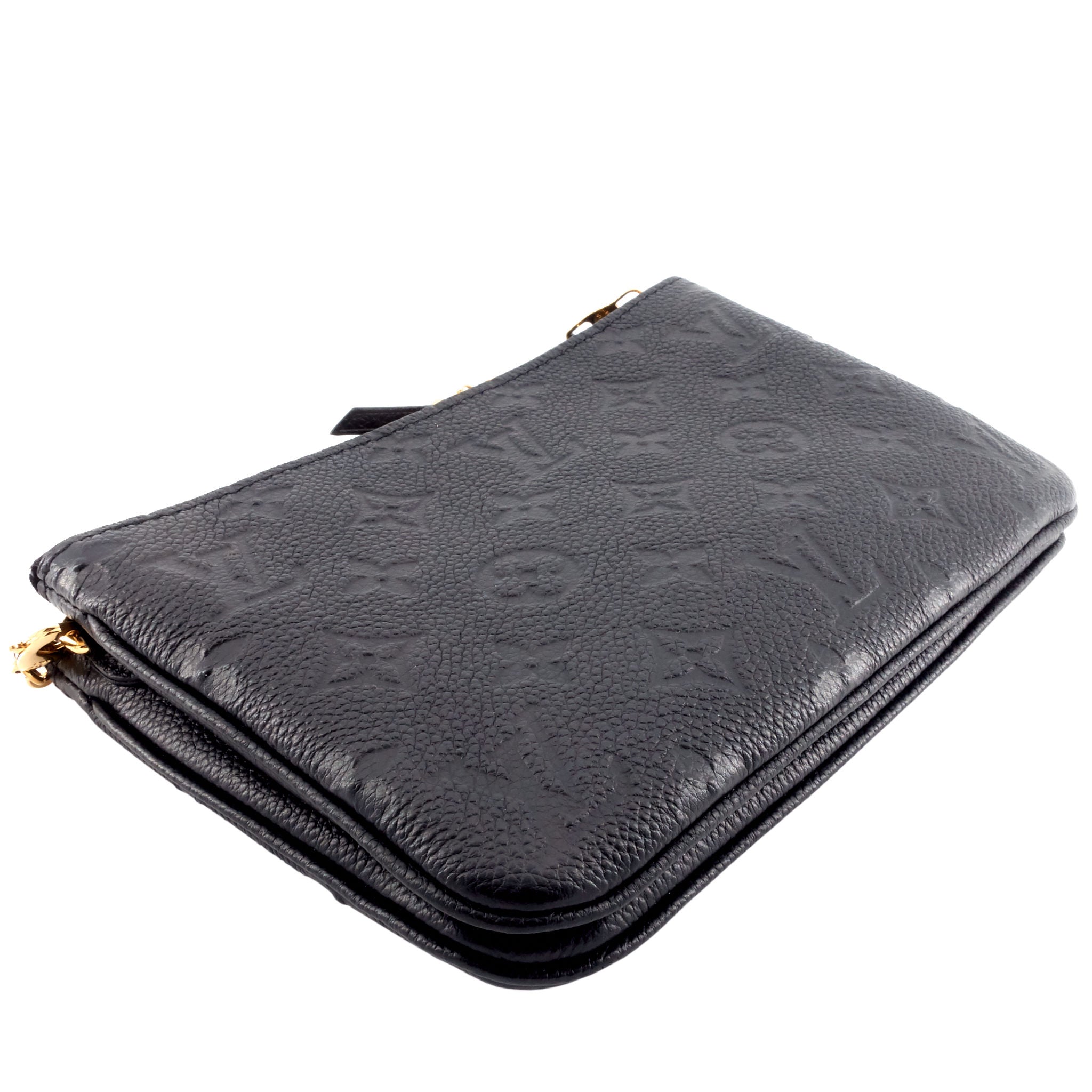 Louis Vuitto Double Zip Monogram Empreinte Leather Pouch on Chain