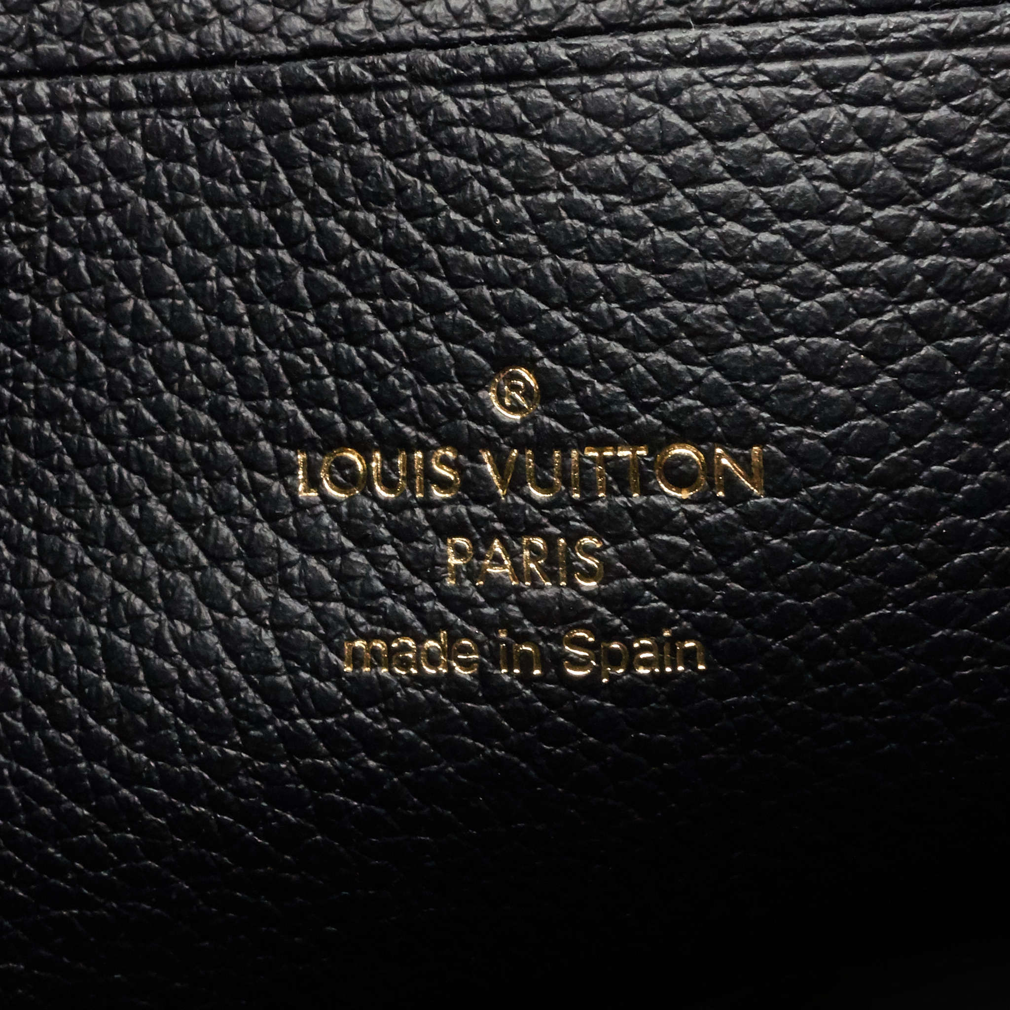 Louis Vuitto Double Zip Monogram Empreinte Leather Pouch on Chain