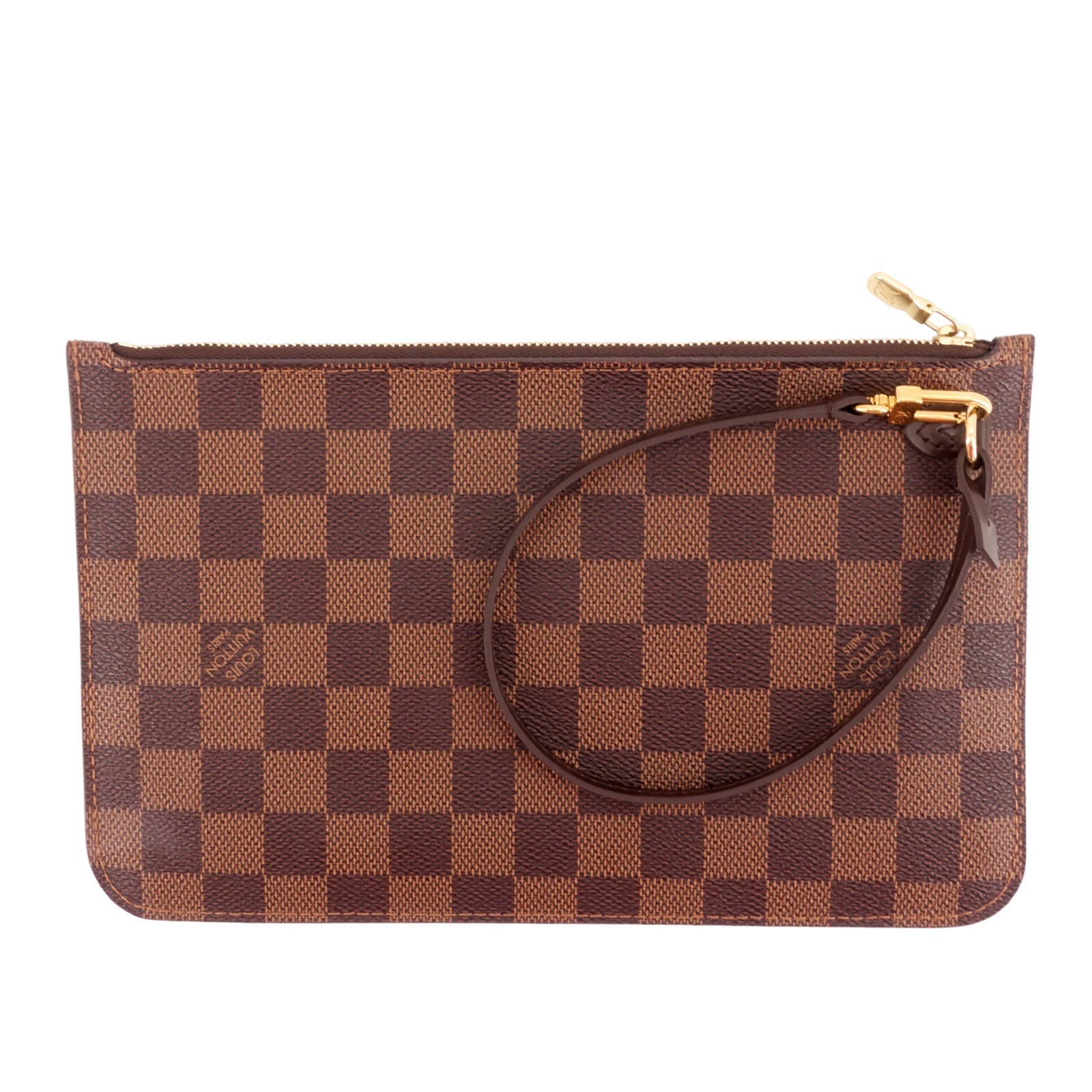 Louis Vuitto Neverfull GM Damier Ebene Canvas Bag with Pouch