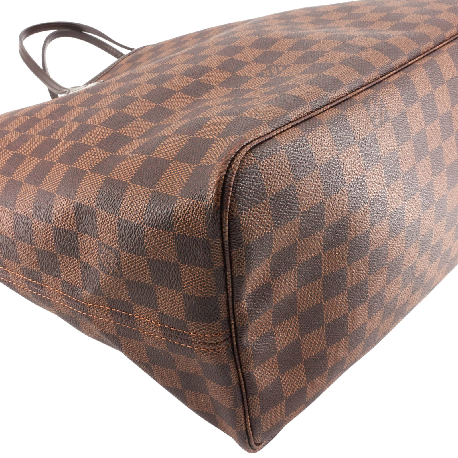 Louis Vuitto Neverfull GM Damier Ebene Canvas Bag with Pouch