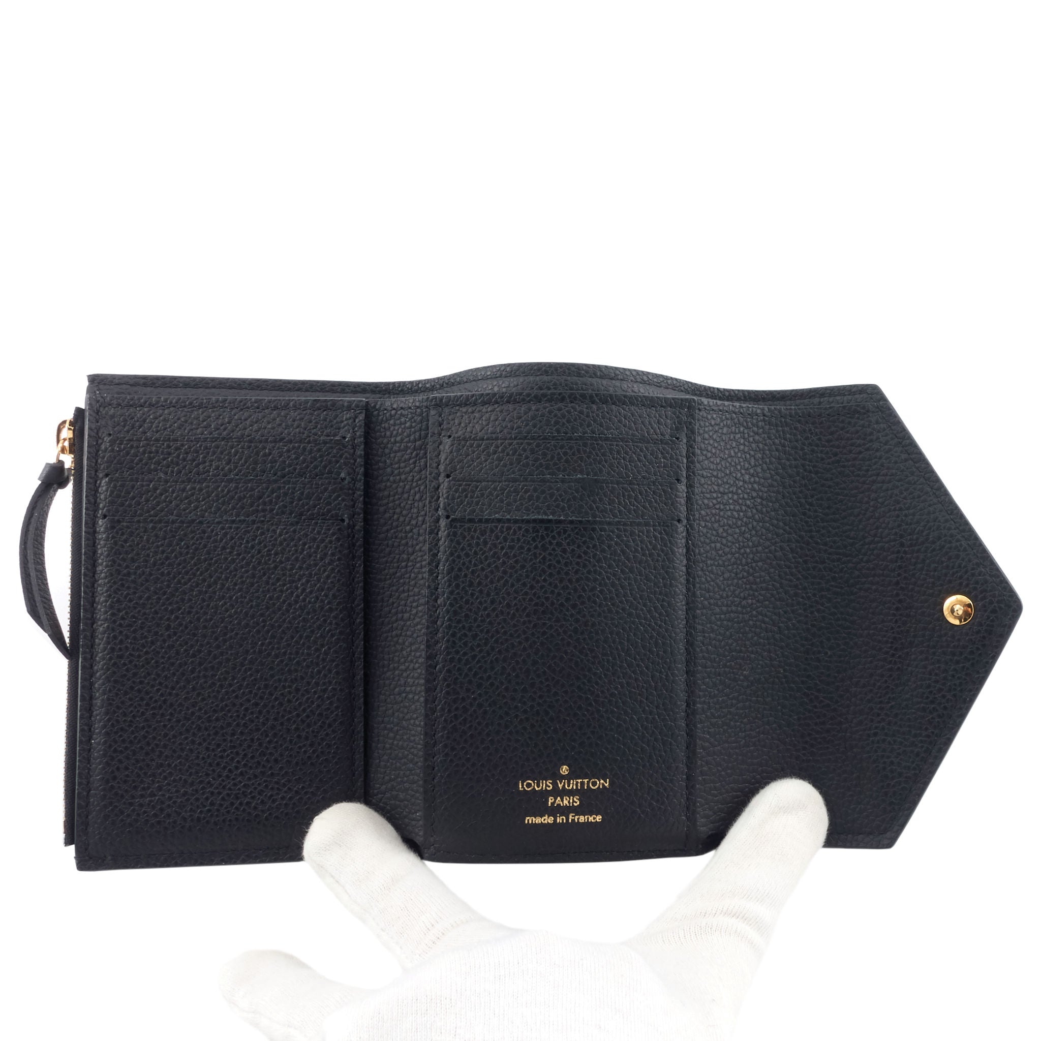 Louis Vuitto Victorine Monogram Empreinte Leather Bifold Wallet