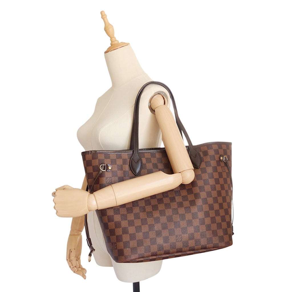 Louis Vuitto Neverfull MM Damier Ebene Canvas Bag