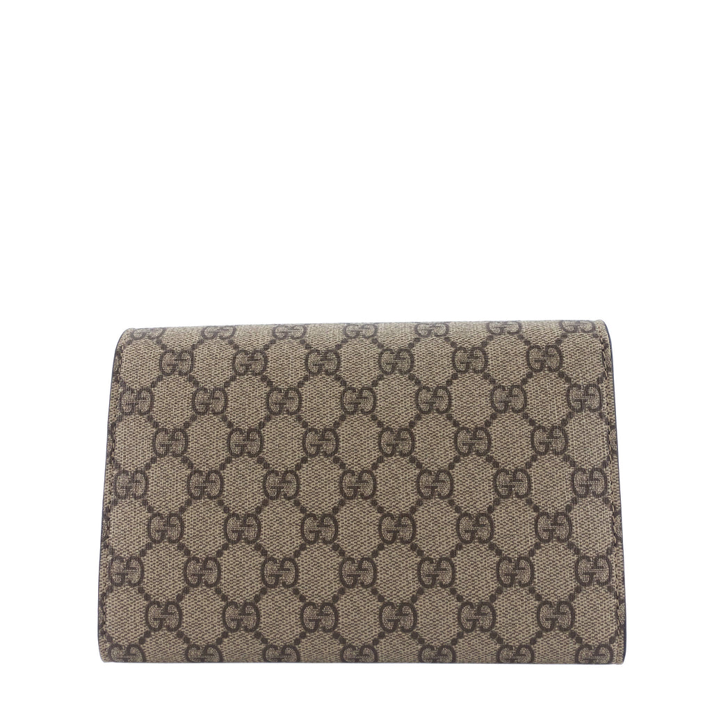 Gucci Dionysus GG Supreme Canvas Wallet on Chain
