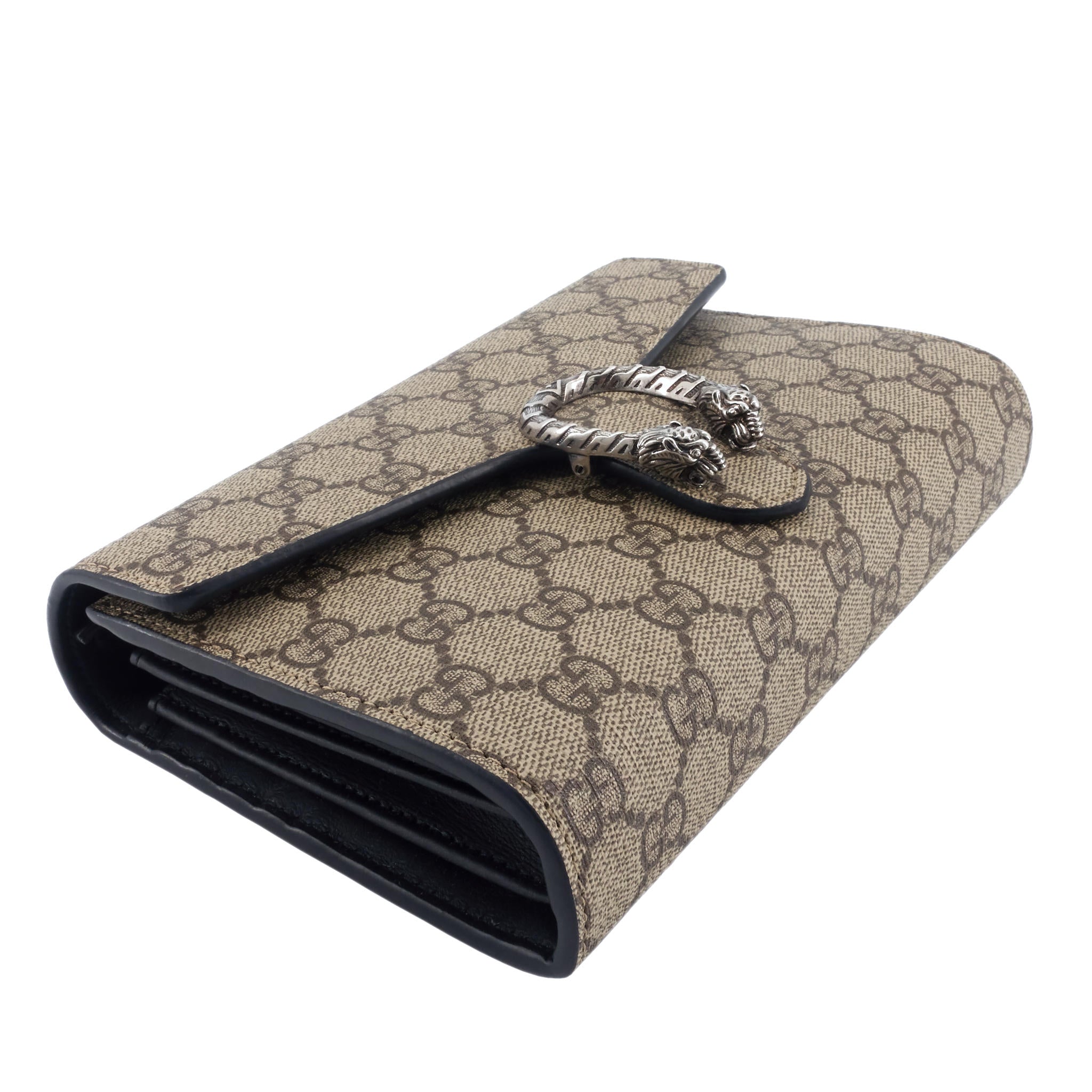 Gucci Dionysus GG Supreme Canvas Wallet on Chain