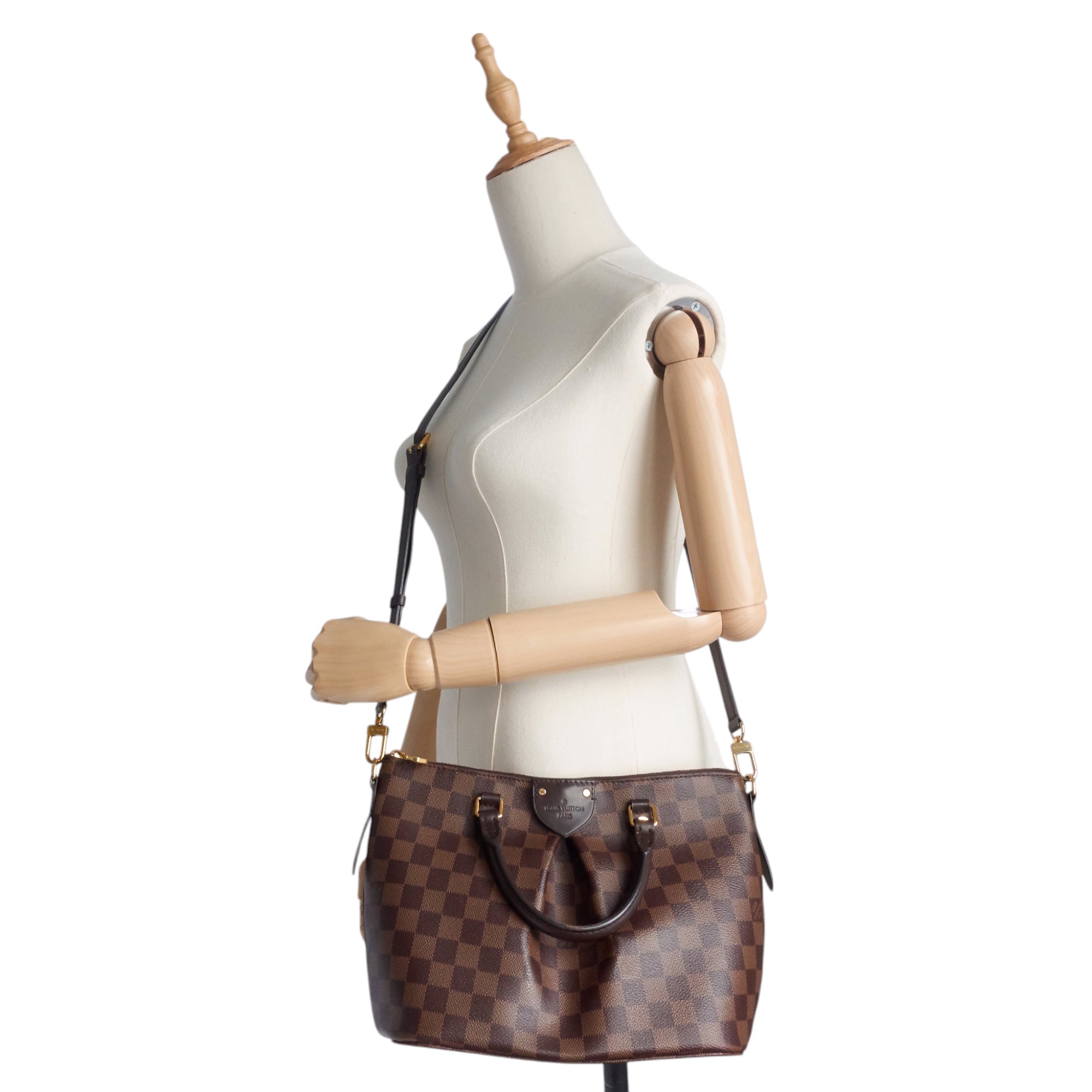 Louis Vuitto Siena PM Damier Ebene Canvas Bag