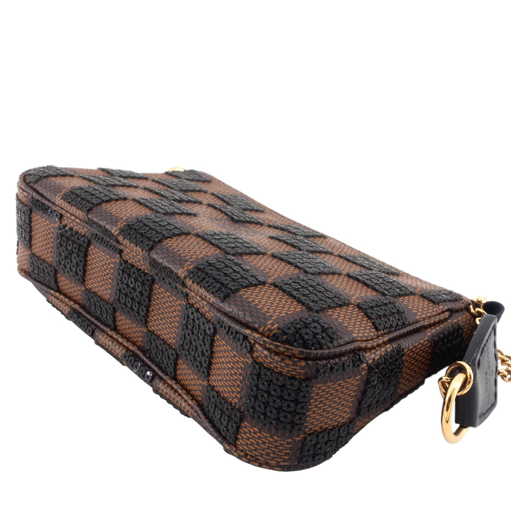 Louis Vuitto Damier Paillettes Mini Pochette Accessoires Bag
