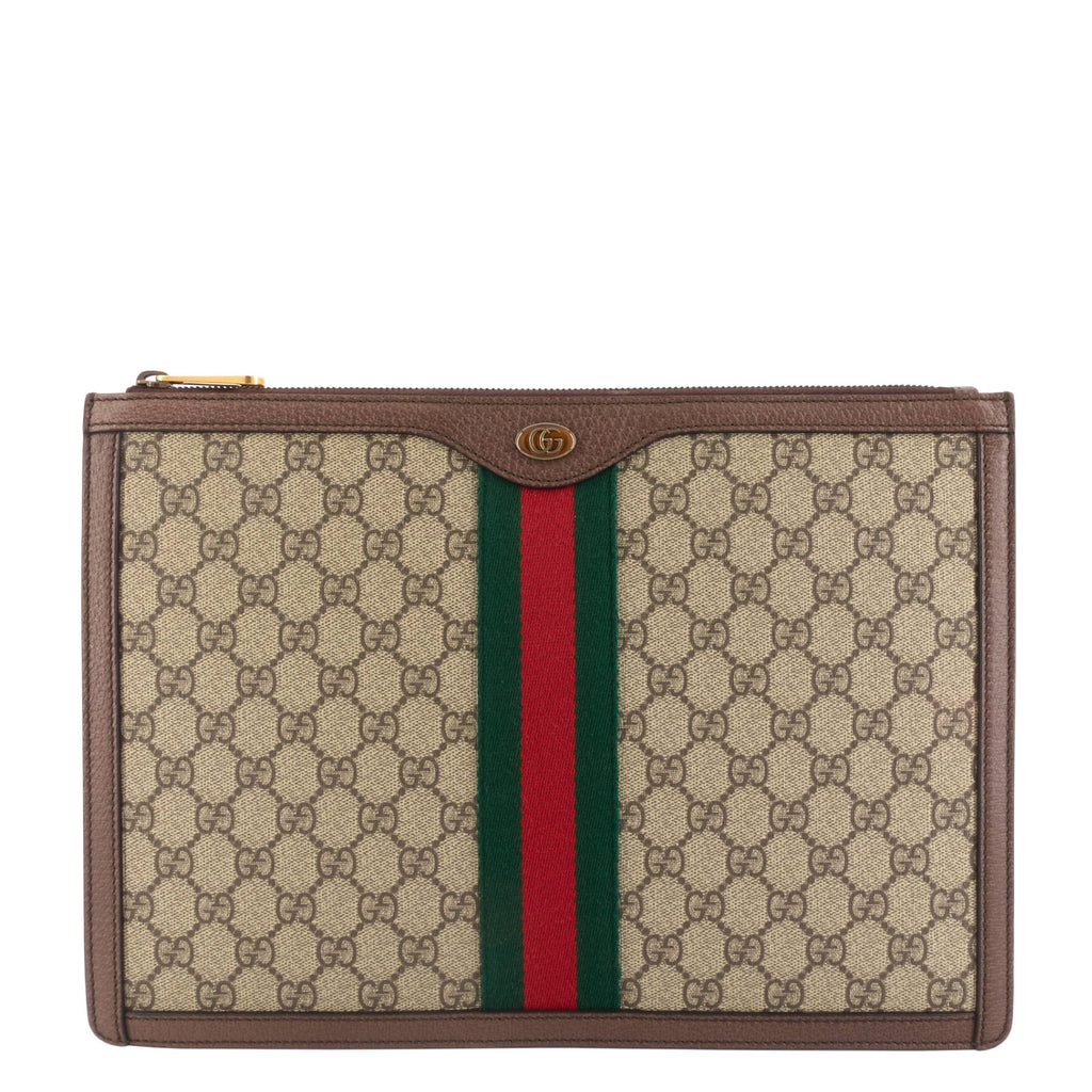 Gucci GG Supreme Canvas Web Ophidia Portfolio Pouch